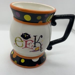 Halloween mug. Certified International Halloween Cat mug featuring a cat face.